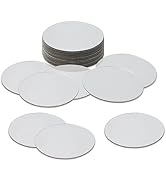 QEEYON 20Pcs Mini Acrylic Mirror Tiles, 3 inch Self Adhesive Round Mirror Stickers Mosaic Tiles, ...