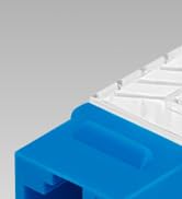 Everest Media Solutions 45° Angled CAT6 Keystone Jack in White - Slim Profile RJ45 Ethernet Conne...