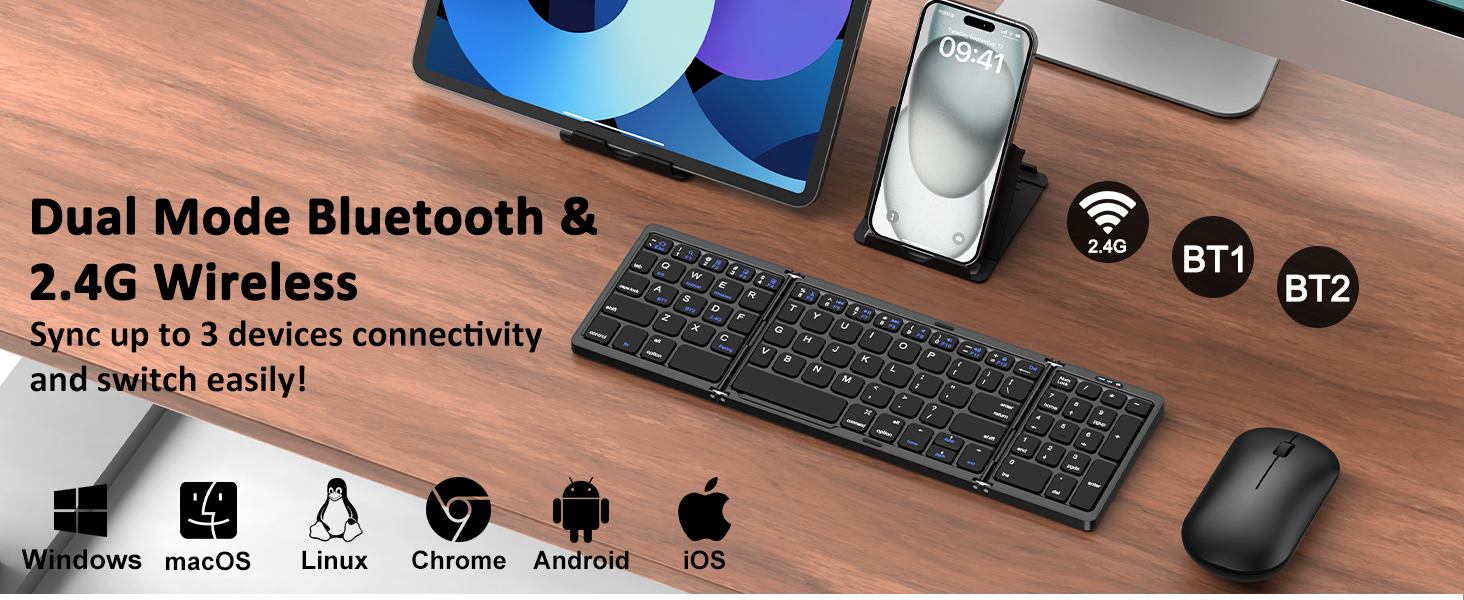 foldable keyboard and mouse