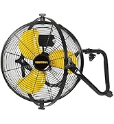 VENTISOL 14 Inch 2-in-1 High Velocity Orbital Floor and Wall Mounted Fan with 720° Adjustable Til...