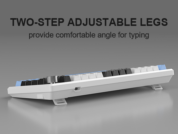 Two-Step Adjustable Keyboard Feet