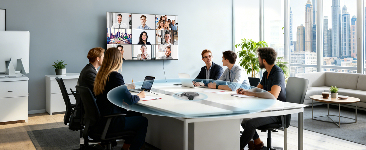 conference speaker and microphone