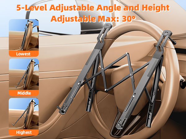 Car Laptop Mount Steering Wheel Tray Holder