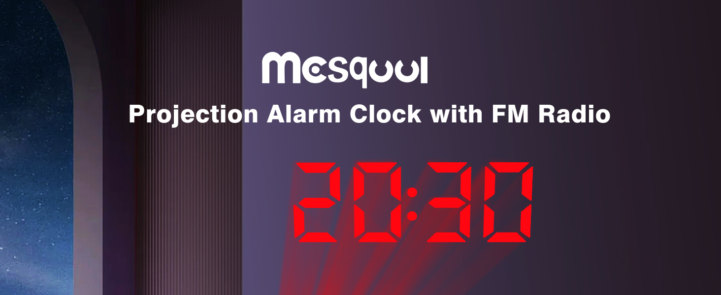 projection alarm clock with fm radio