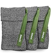 ZOMCHI Exfoliating Soap Bags, 3-Pack Body Scrubber Savers for Bar Soap, Designed for Deep Cleansi...