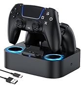 LVFAN PS5 Controller Charger Station, Fast Charging Dock for PlayStation 5 Controllers, Dual Cont...
