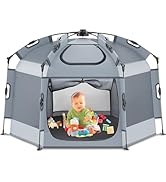 Babepai Pop up Playpen with Canopy - Portable Baby Beach Tent - Outdoor Baby Playpen - Indoor &amp; O...