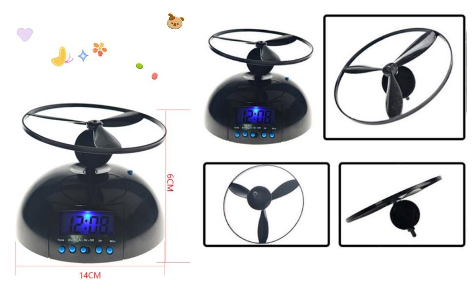 Flying Alarm Clock runaway alarm clock Digital LED Alarm Clock Gadget Run Away for Bedrooms Office