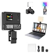 Ulanzi C10 RGB Phone Clip on Video Light,10W CRI=93 1800K-9000K 3300mAh | Portable Selfie LED Lig...