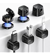 JOYROOM Detachable Magnetic Cord Organizer w/Secure Snap-Lock, 2-in-1 Adhesive&amp; Magnetic Cable Cl...