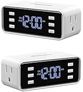 DEWENWILS 24 Hour Programmable Digital Timer Outlet, Indoor Digital Timer Outlet with 3 ON/Off Se...