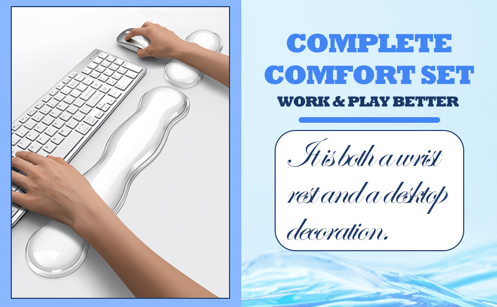 Non - slip keyboard and mouse wrist rest for home office