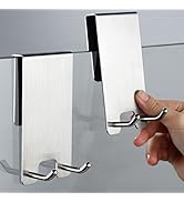 Taozun Over The Door Hooks - Stainless Steel Shower Towel Hooks, Squeegee Holder, Frameless Glass...