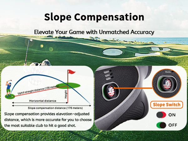 portable golf range finder with slope 7x magnification magnet multifunctional