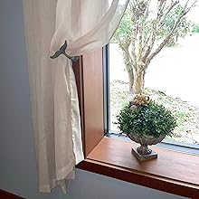 Whale Tail Wall Hook Curtain Holder Lifestyle