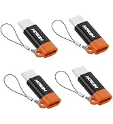 HOWJIM Light-ning to USB C Adapter 4 Pack, PD27W/66W/QC100W Fast Charging Data Transfer,Type C Ch...