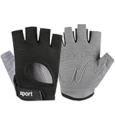 Bawnhaw Fingerless Cycling Gloves Men Women Breathable Mesh Anti-Slip Workout Gloves for Fishing ...