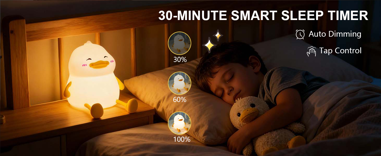 Adorable Duck Silicone Night Light for Kids