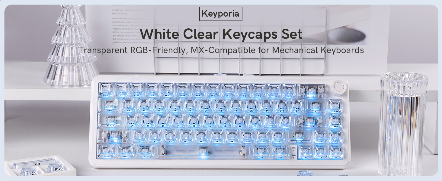 Keyporia clear transparent keycaps