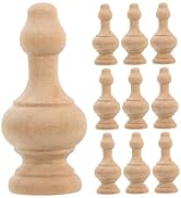 Angoily 10pcs Solid Wood Baluster Spindles Unfinished Decorative Roman Column Head Accessories fo...
