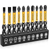 DTTIXYI 10 PCS Magnetic Screwdriver Bits Set 2 in - Phillips Bits #1#2#3 &amp; Slotted Head &amp; Pozidri...
