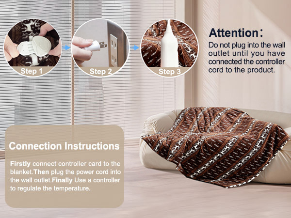 electric heated blanket throw