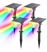 Linkind StarRay Solar Spot Lights Outdoor Color Changing, IP67 Solar Lights Outdoor Waterproof, 3...