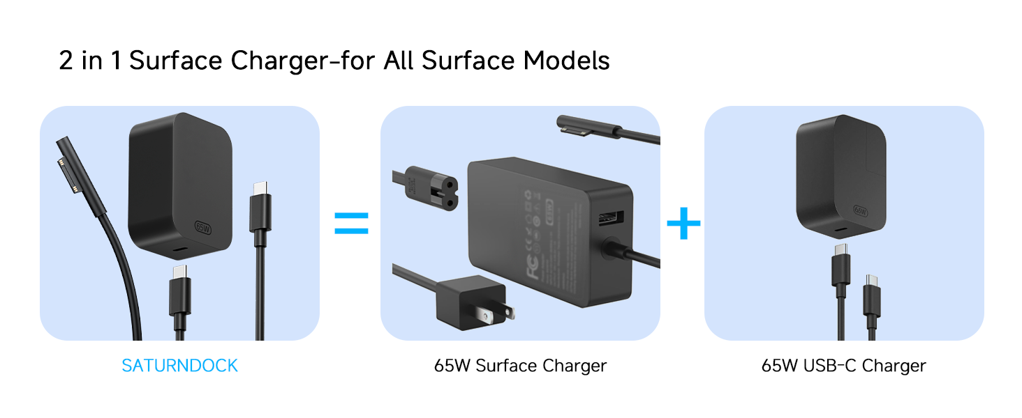 2 in 1 Surface Charger-for All Surface Models