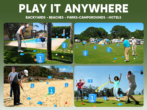 Holes Golf Practice Game Flag Chipping Outdoor Indoor Backyard Golf Game PAR 3 Golf Game Golf Gifts