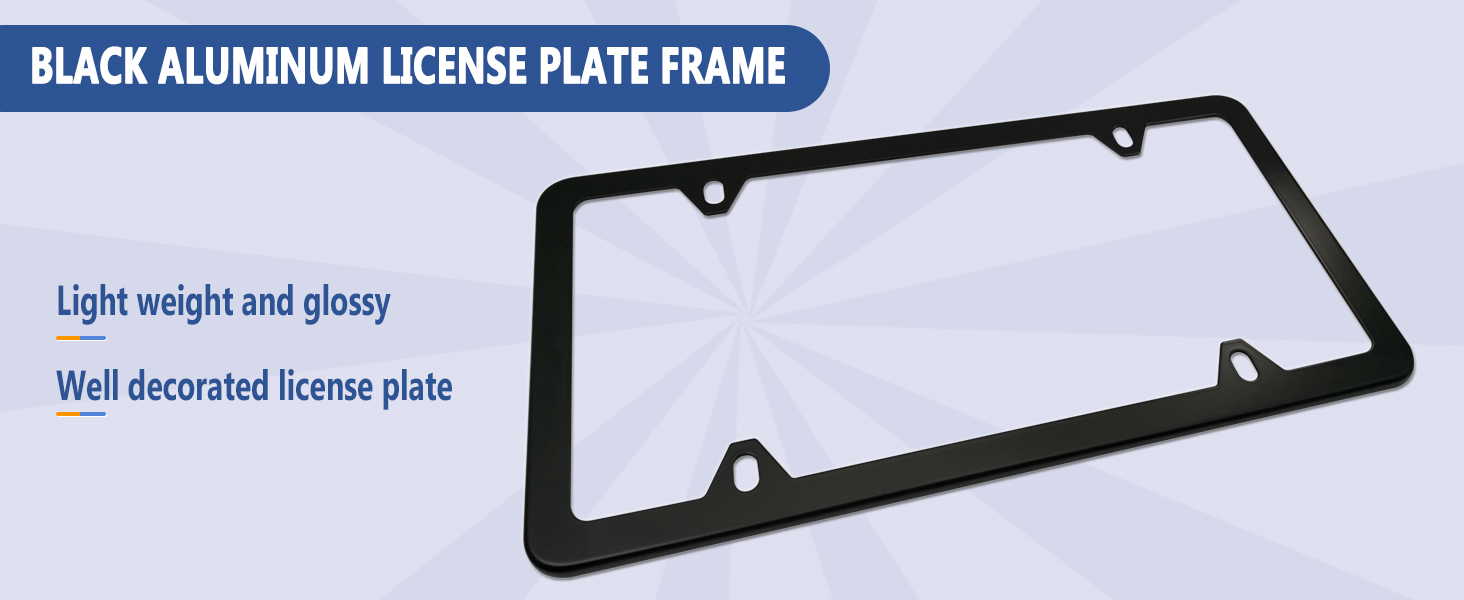 backup camera bracket back up license plate mount rear holder frame black aluminum car tag view