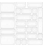 25 PCS Clear Plastic Drawer Organizer Set, Non-Slip/Crack Bathroom Vanity Drawer Organizer Trays ...