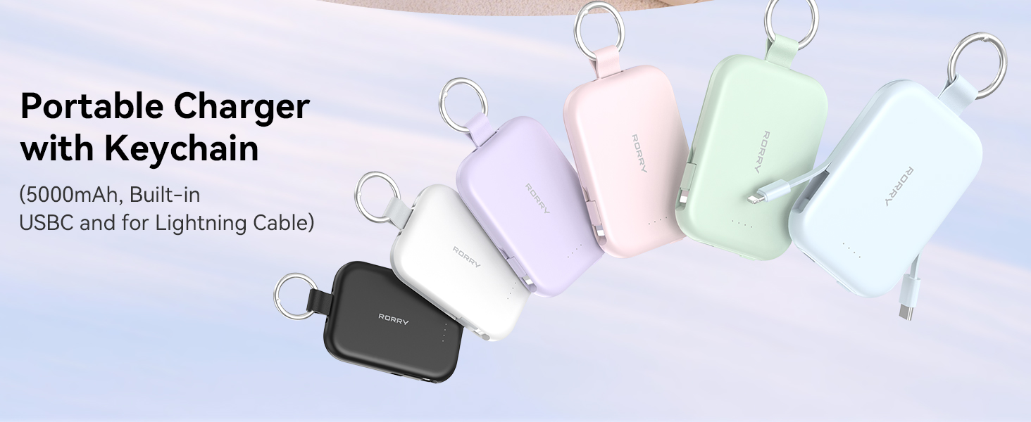 portable charger keychain 5000mah power bank