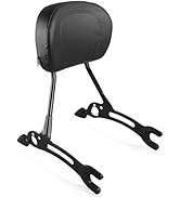 Harvards chrome 17" Black Passenger Sissy Bar Compatible with Indian Chief/Chieftain/Indian Pursu...
