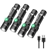 Rechargeable LED Tactical Flashlight, Pocket-Size Small LED Flashlight, 2000lm, Super Bright LED,...