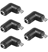 SinLoon 5pcs 90 Degree DC5521 to Micro USB Adapters DC 5.5x2.1mm Female to Micro USB Male Connect...