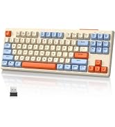 ATTACK SHARK M87 80% Wireless Gaming Keyboard, 87 Keys TKL RGB Rechargeable Mechanical Feeling SA...