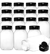 Dicunoy 16 Pack 17 OZ Plastic Spice Containers, Large Seasoning Jars with Shaker Lids, Reusable E...