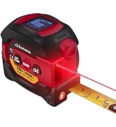 Laser Tape Measure 3 in 1 with Laser Level Crosshairs |196ft/60m Laser Distance+16ft/5m AutoLock ...