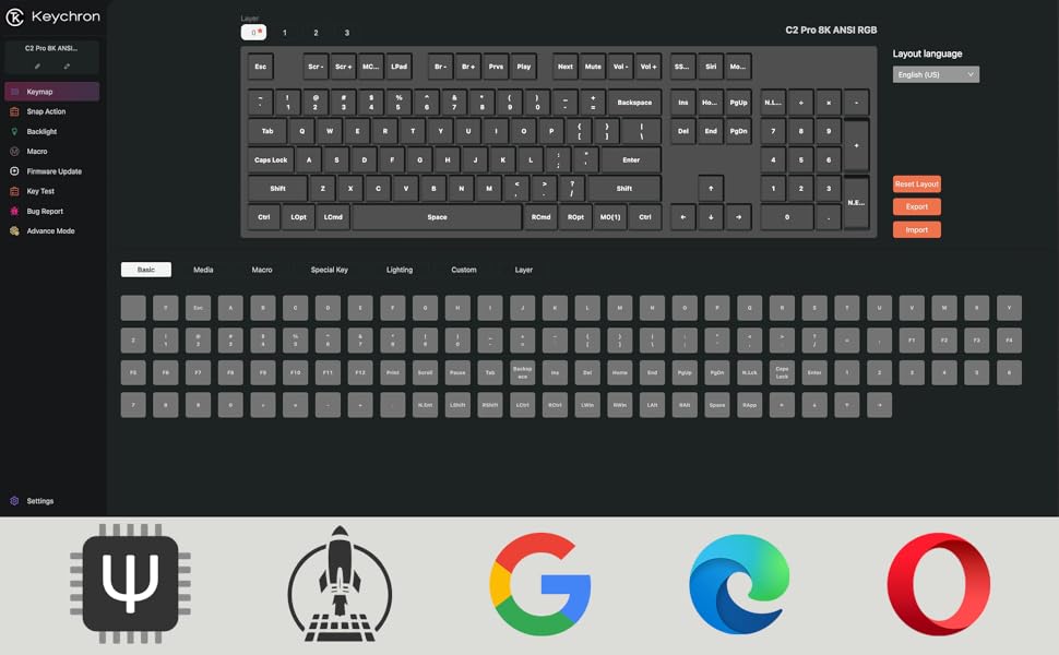 Keychron C2 Pro 8K QMK Wired Custom Mechanical Keyboard