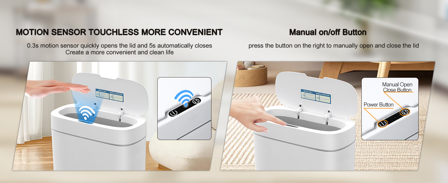 bathroom trash can with lid