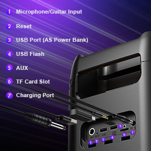 Large Bluetooth Speaker Big Portable Speaker Wireless Waterproof Party Speaker bass loudest outdoor 