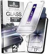 Defenslim for iPhone 17 Privacy Screen Protector (2Pack), Easy Auto-Dust &amp; Align Install Kit, 6.3...