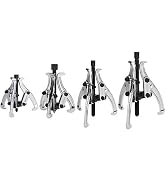 DURATECH 4-Piece 3-Jaw Gear Puller, 3", 4", 6" and 8", CR-V Steel | Black Phosphated, Non-Slip, f...