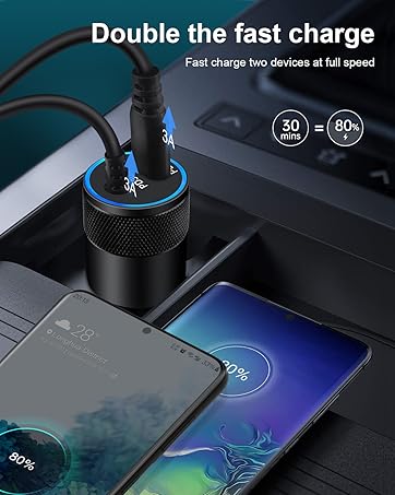 C car charger with cable