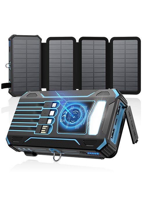 48000mAh wireless solar power bank