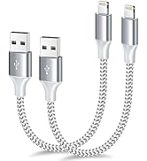 [Apple MFi Certified] Short iPhone Charger 1ft 2Pack,USB A to Lightning Cord Nylon Braided 12 Inc...