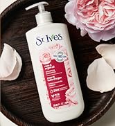 St. Ives Smoothing Hand &amp; Body Lotion for Women with Pump, Daily Moisturizer Rose and Argan Oil f...