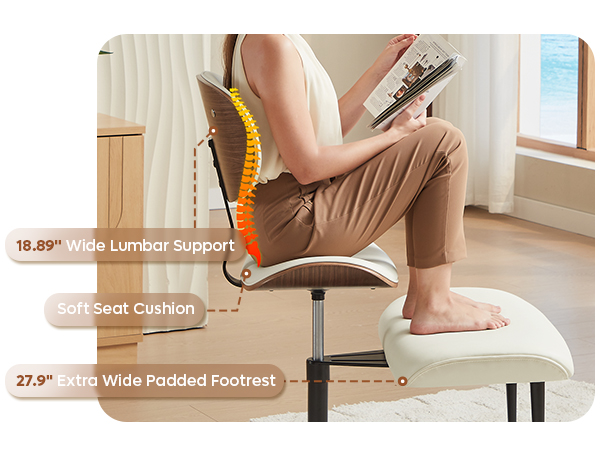 Meditation Chair with Wider Bentwood Back Support
