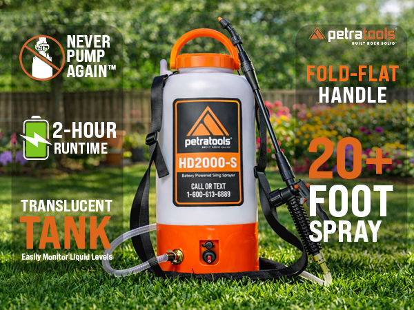 sprayer battery powered garden lawn rechargeable chemical weed yard herbicide fertilizer cordless