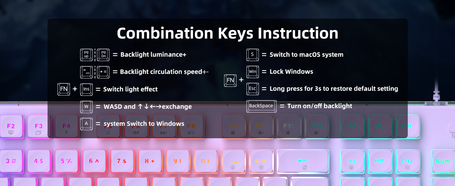 104 Keys Full Size Keyboard